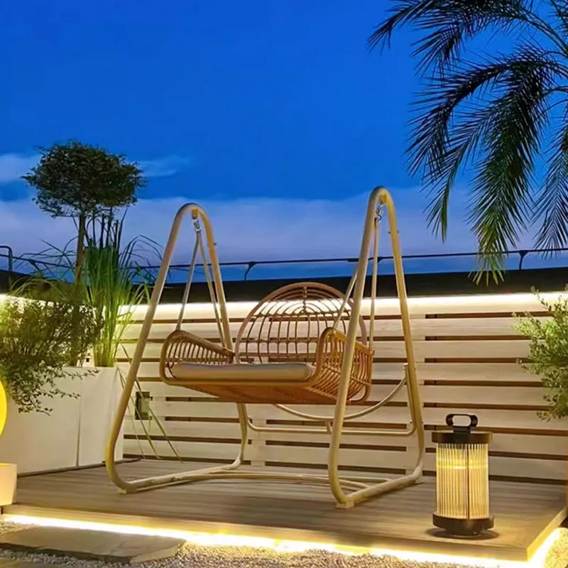 Качели-качалки для сада подвесные уличные качели патио металлический гамак