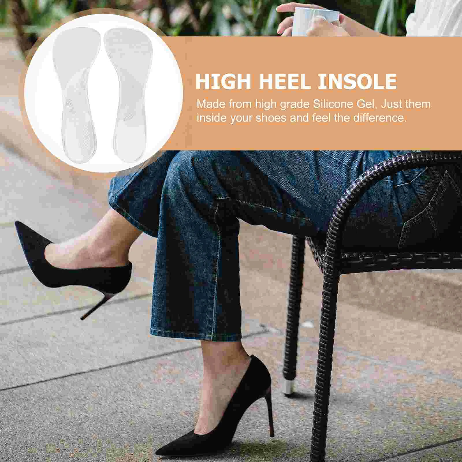 Женские силиконовые гелевые подушечки на высоком каблуке стелька против боли