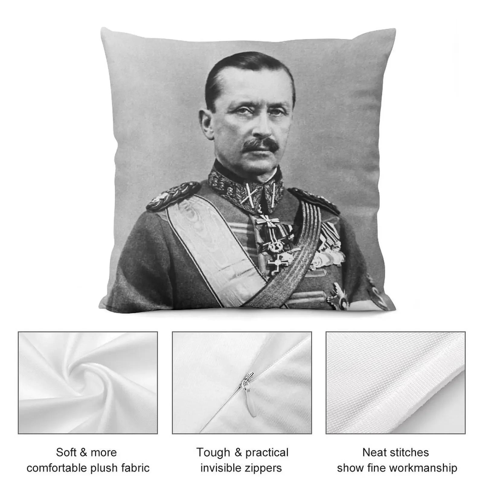 Carl Gustaf Emil Mannerheim muot Fisk портрет Плед Декоративная подушка для дивана Предметы