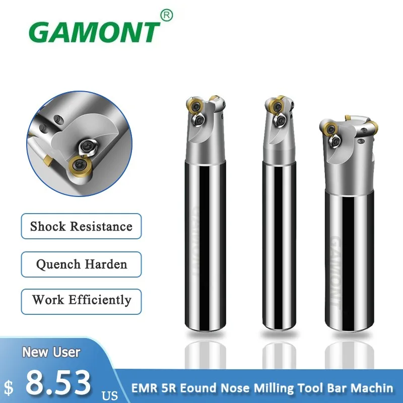 GAMONT EMR 5R Eound Nose Milling Tool Bar Machining Center CNC Tool Bar C20 25 30 32-35 Bull Nose Tool Bar Flying Tool Bar