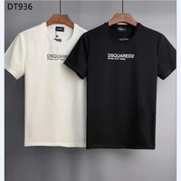dsquared2 cotton letter print round neck short sleeve shirt casual mens clothing tops dt936