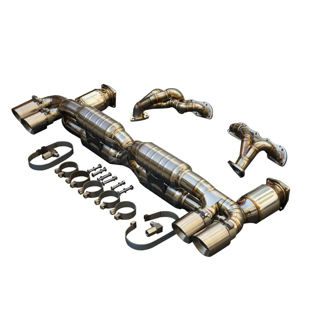 Выхлопная система Catback с головкой из титанового сплава для выхлопных газов Porsche