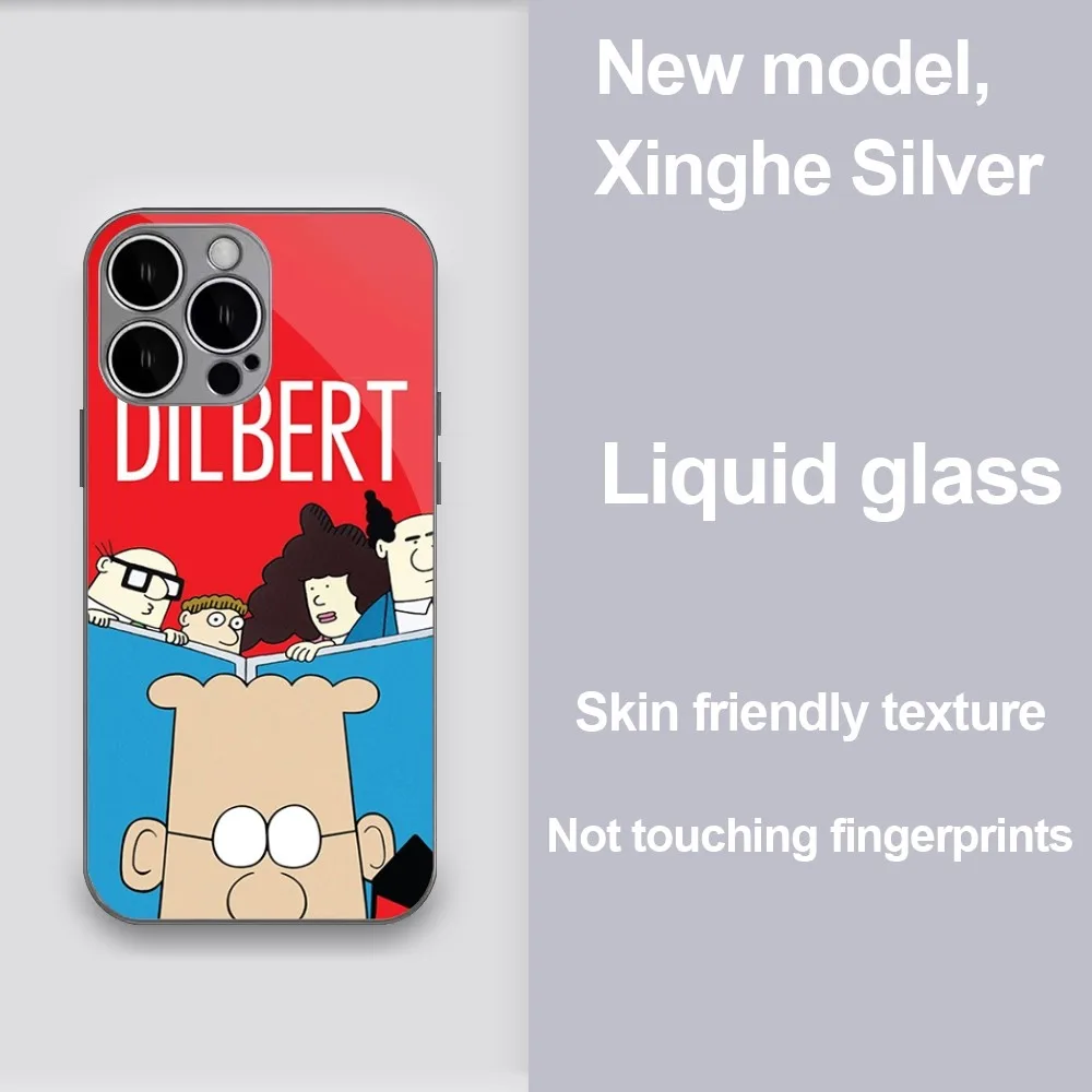 Мультяшный D-Dilbert чехол для телефона iPhone 11 12 13 14 Mini Plus Pro Max металлический