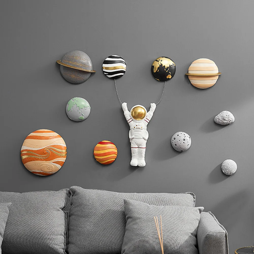 

Astronaut Planet Wall Stickers Modern Home Decoration Accessories Living Room Decoration Wall Stickers Mural Pendant Wall Gifts
