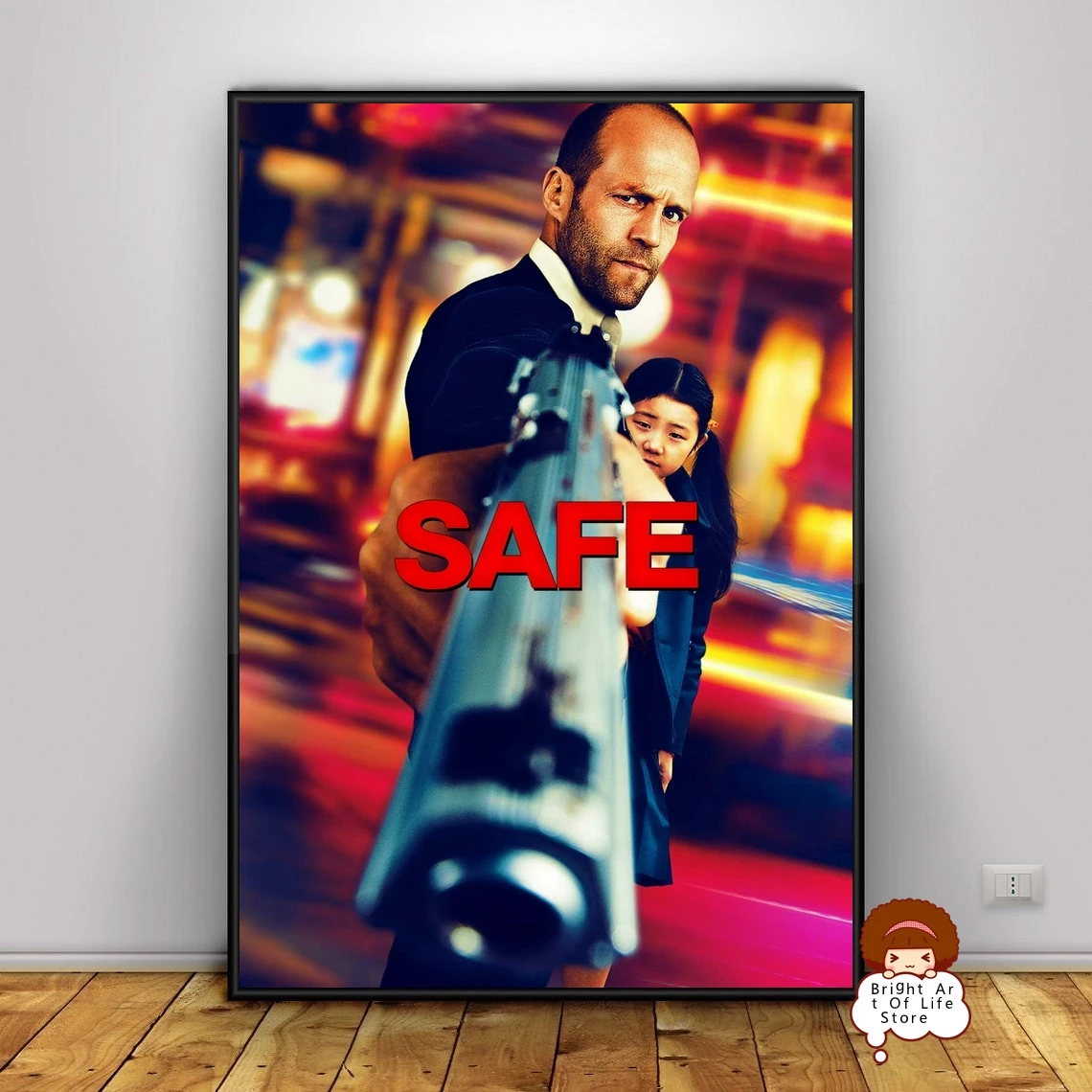 

Safe (2012) Classic Movie Poster Cover Photo Print Canvas Wall Art Home Decor (Unframed)