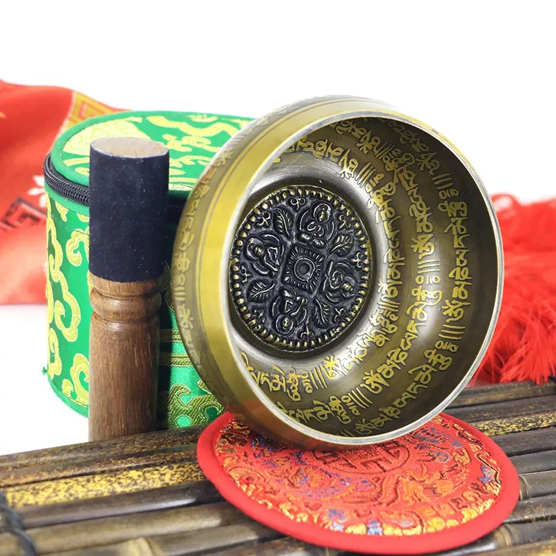 

New Belief Singing Bowl Set Mindfulness Mantra Yoga With Mallet Gift Ornament Home Tibetan Chakra Healing Meditation
