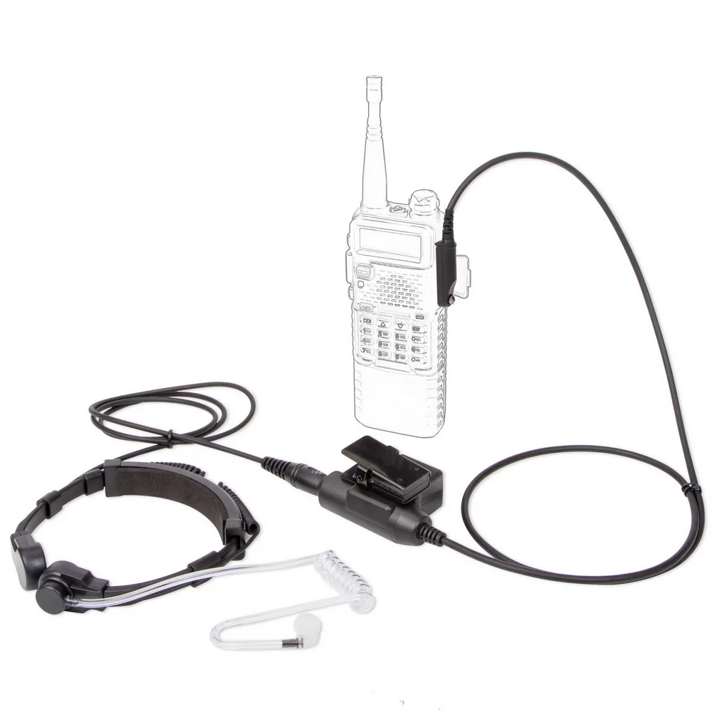 Walkie Talkie Microphone U94 PTT Neck Throat Mic Earpiece Radio Tactical Headset  for Baofeng BF-A58 UV-9R Plus GT-3WP UV-XR enlarge