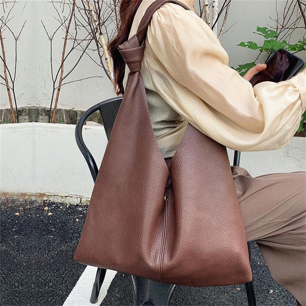 

Women's PU leather bag, large capacity women's shoulder bag, monochrome luxury bag, brand handbag