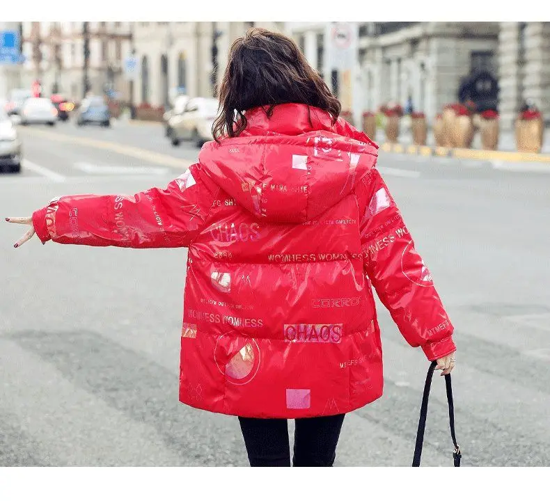 Зимние блестящие пуховые куртки женская одежда 2022 зимние пальто новые модные