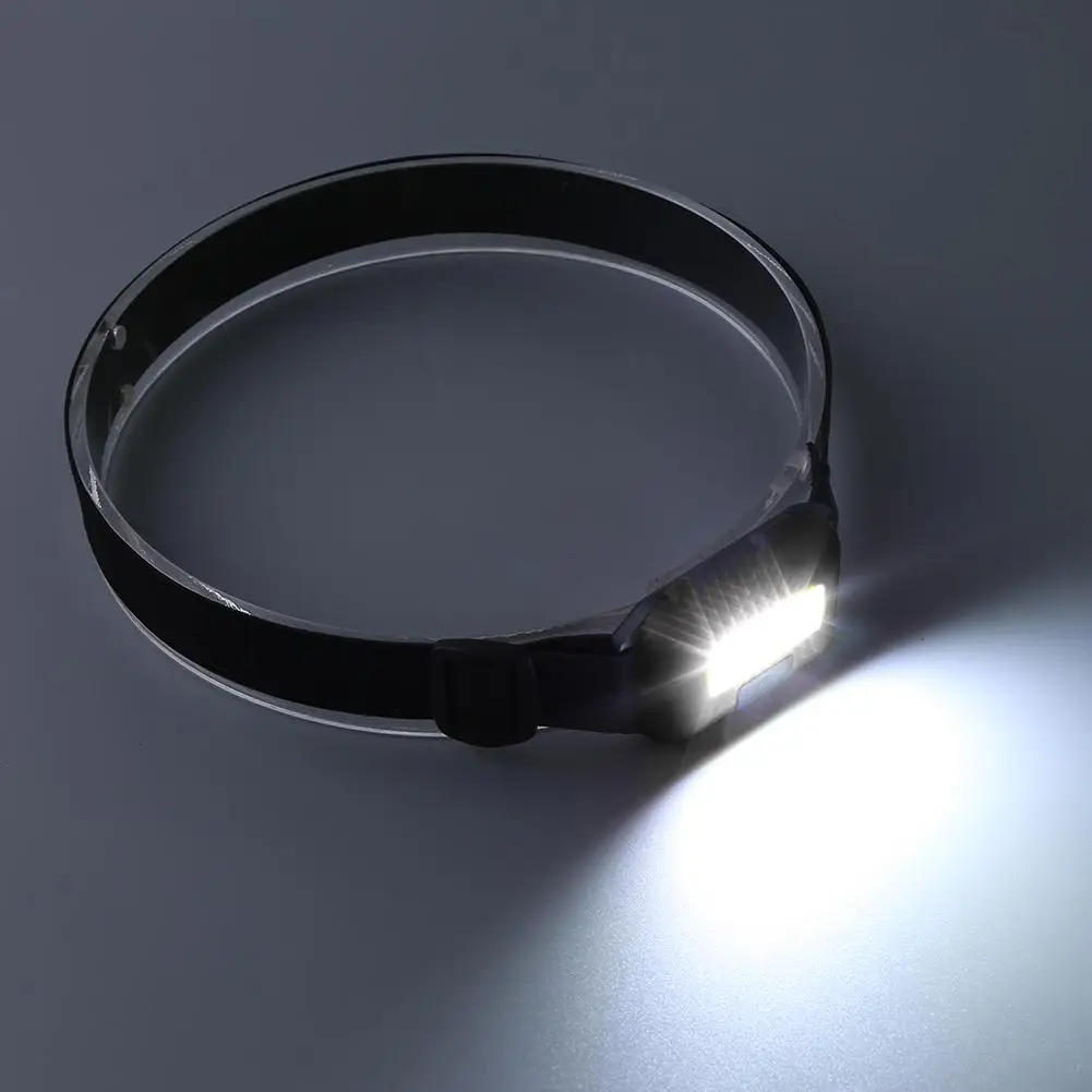 

Портативный головной мини-фонарь, светодиодный водонепроницаемый уличный фонарь с COB матрицей, 3 режима, мощный светильник для кемпинга, рыбалки