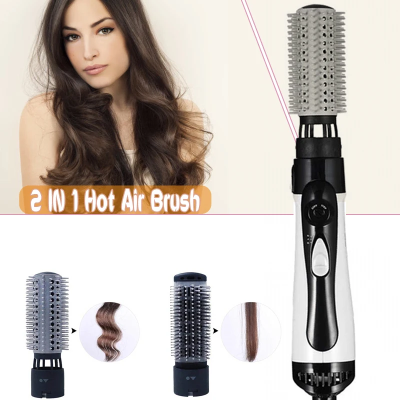 

3 In 1 Electric Blower Straightening Brush Curling One Step Hair Dryer Fast Hair Straightener Brush Hot Air Brush