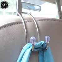 1pc multi functional metal auto car seat headrest hanger bag hook holder for bag purse cloth grocery storage auto fastener clip