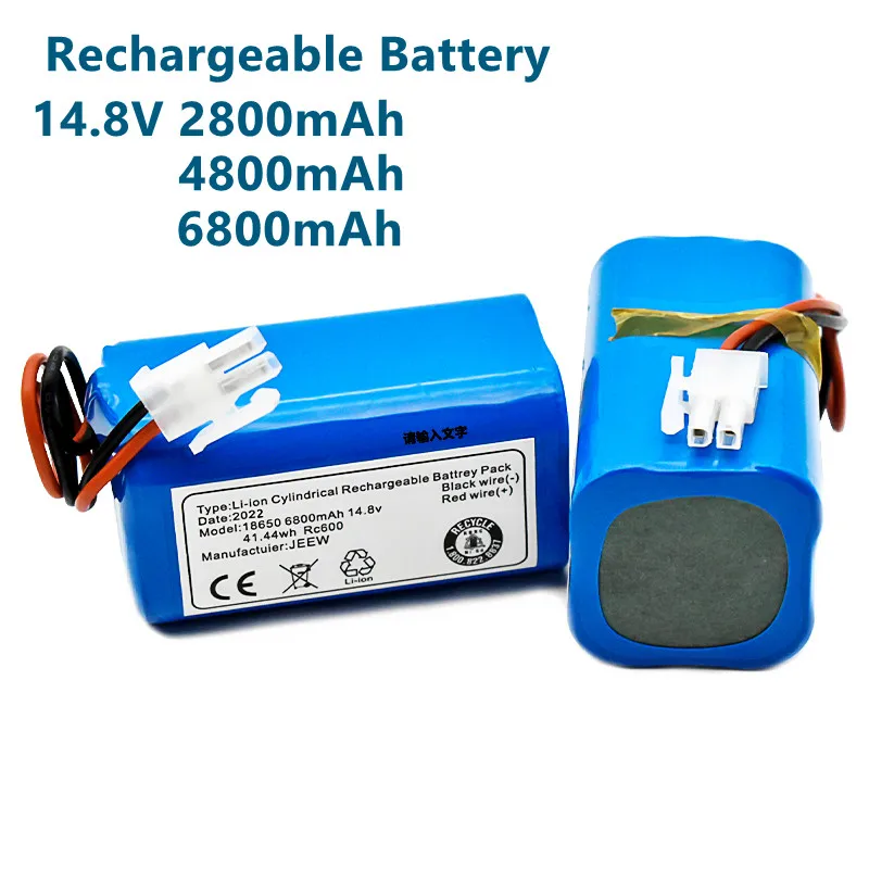 100%NEW superior quality Rechargeable Battery 14.8V 6800mAh robotic vacuum cleaner accessories parts for Chuwi ilife A4 A4s A6
