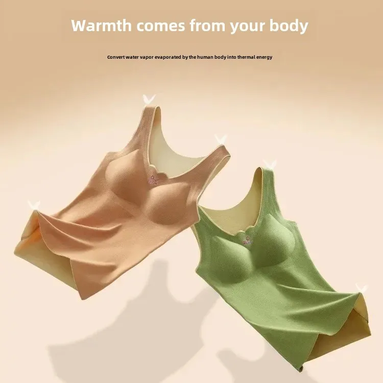 Осенне-зимний утепленный бюстгальтер на флисовой подкладке топ женский теплый