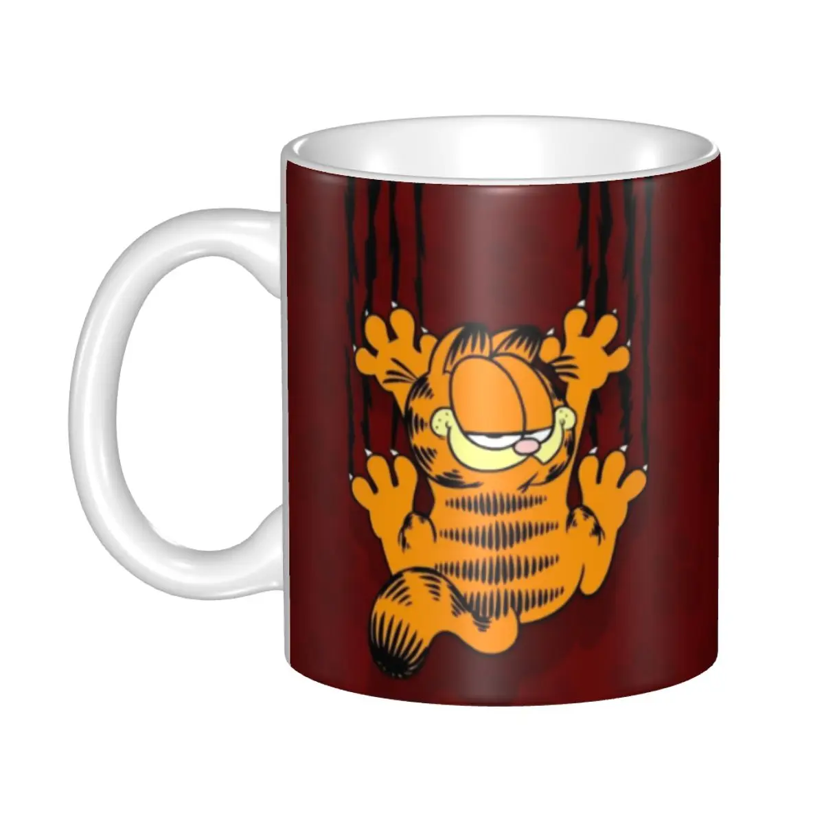 

Милая кофейная кружка Garfieldcat, персонализированная мультяшная керамическая кружка «сделай сам» для молока и чая, чашка, для работы на открыт...