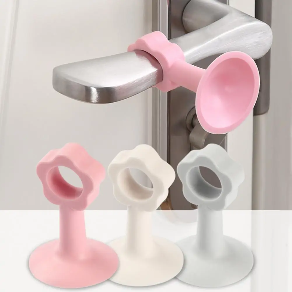 

4 Pcs Suction Cup Type Anti-Collision Door Stopper Silicone Door Handle Silence Protection Pad Silent Door Cover Phone Holder