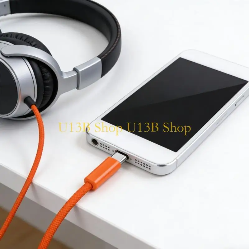 Фото U13B USB C до 3,5 мм звуковой адаптер, шнур, чистый звук, штекер-папа для смартфонов, планшетов и ноутбуков №4