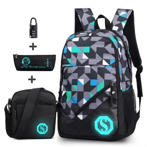 Набор из 4 шт., водонепроницаемые школьные ранцы из ткани Оксфорд для мальчиков и девочек, детские портфели для учеников