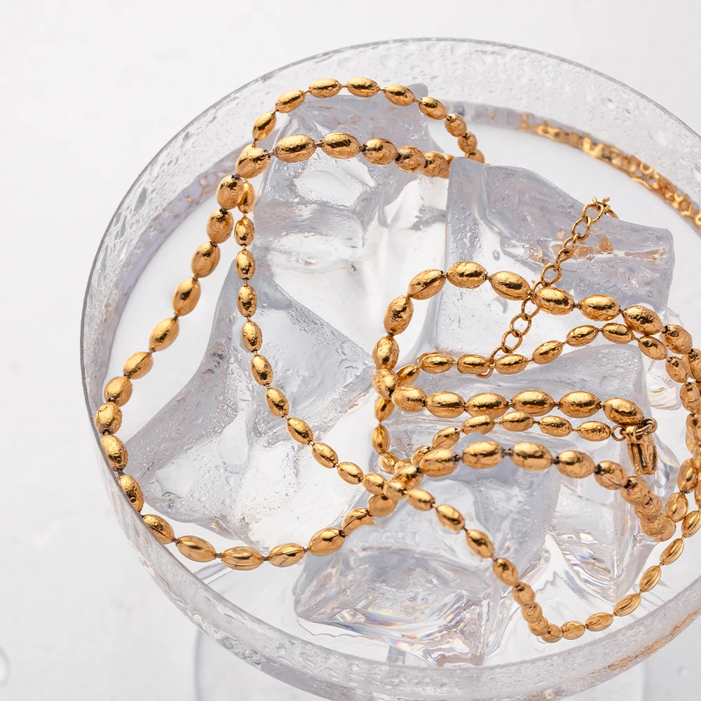 Женское Минималистичное Ожерелье Из Нержавеющей Стали С Позолоченными