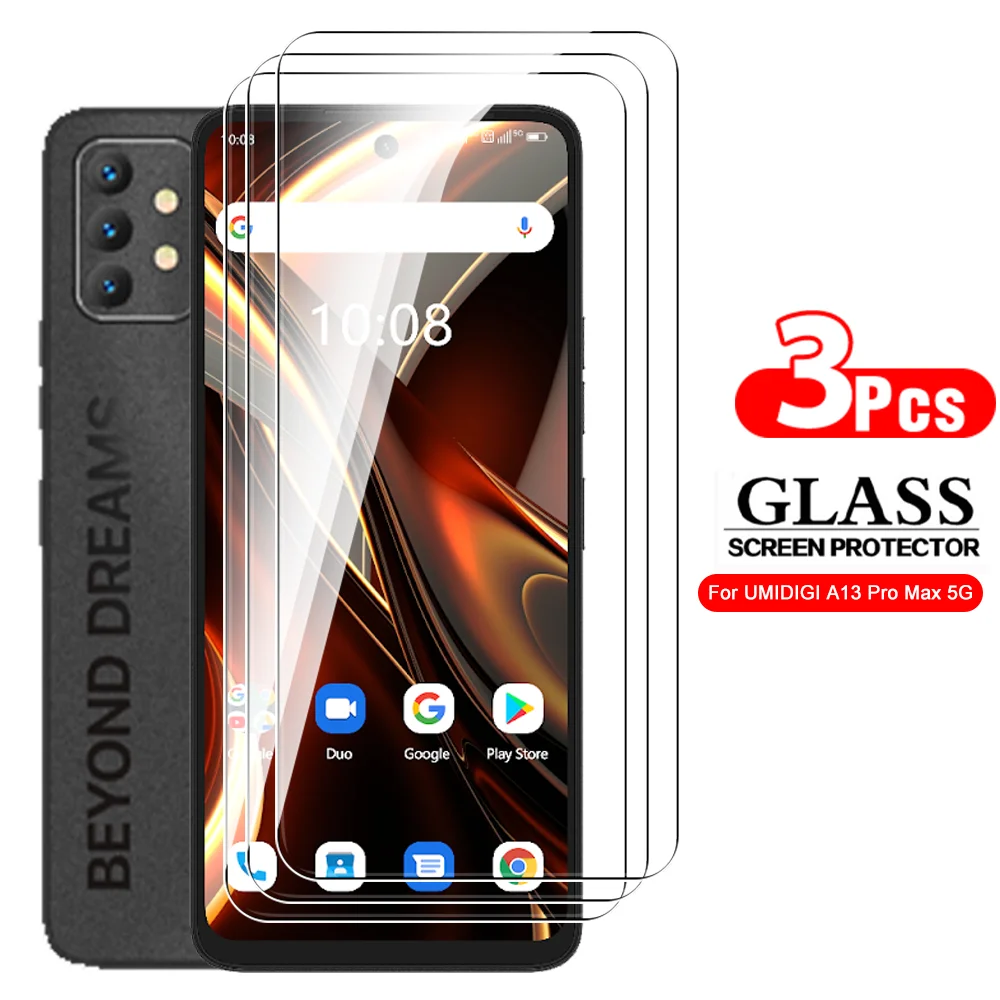 

Защитная стеклянная пленка 3 шт. для Umidigi A13 Pro Max 5G, защита экрана из закаленного стекла для A13pro Max, A13Promax, UmidigiA13 6,8''