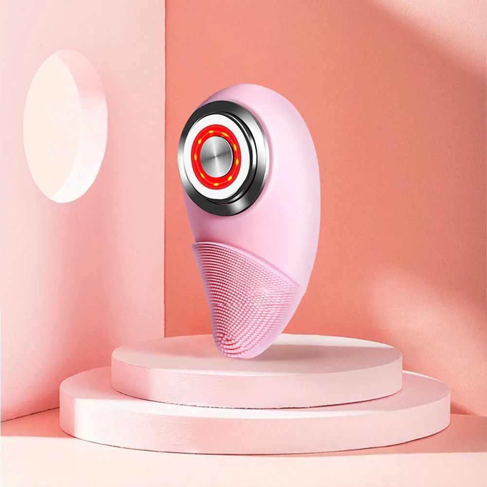 

Facial Cleansing Brush Ultrasonic Vibration Skin Rejuvenation Blackhead Remover Deep Cleansing Red LED Light Beauty Machine