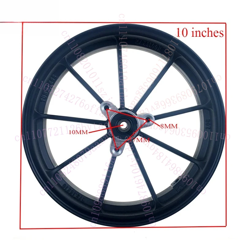 Фото Подходит для JOG50 Yinsha Yinlong 2, 3, 4, 5 поколений, модифицированные 9-спицевые колесные диски, алюминиевые и стальные диски, 10-дюймовые колеса. №5