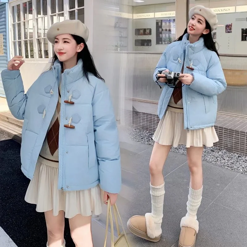 Модная пуховая куртка женские парки новинка 2024 зимнее короткое теплое пальто с