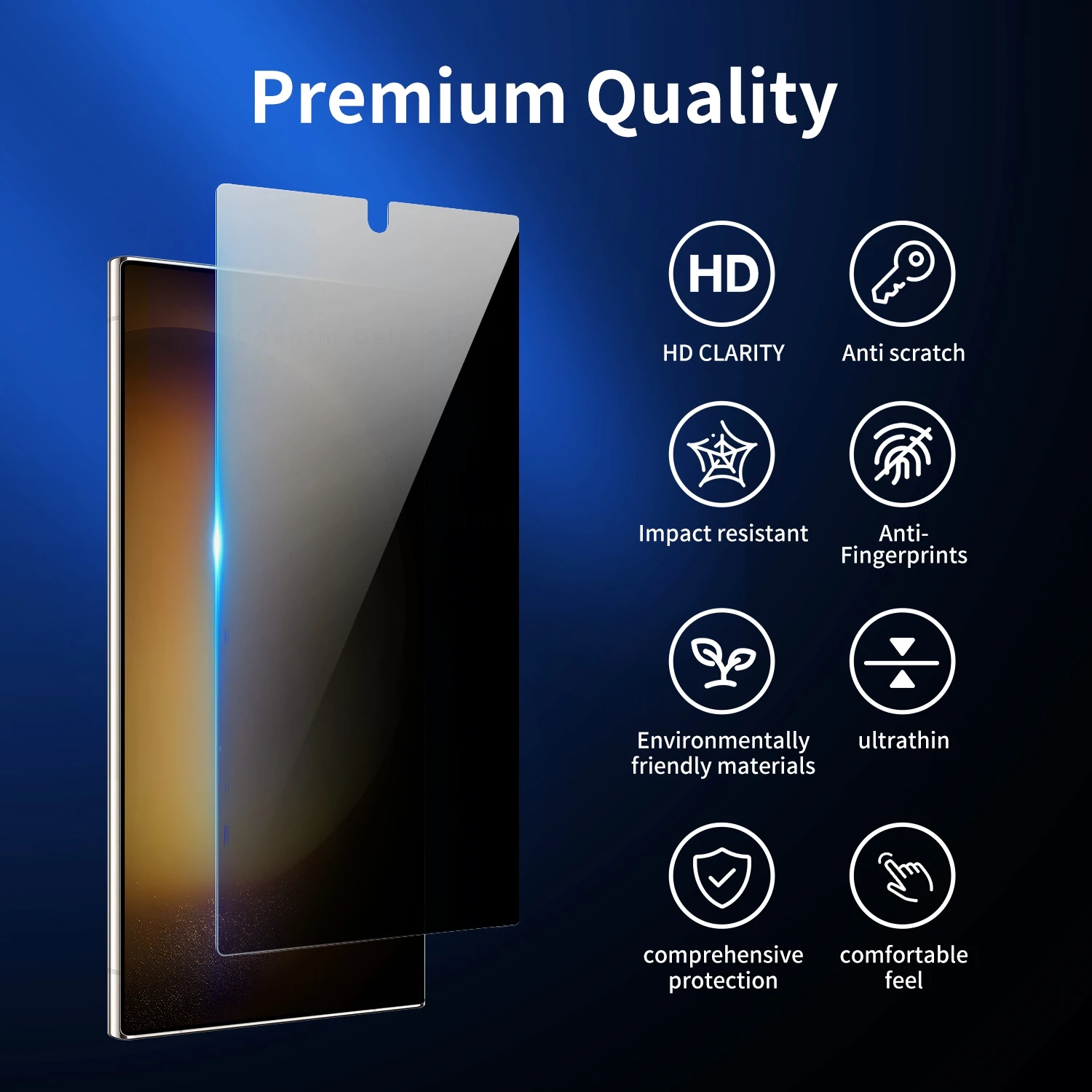 Закаленное стекло 3 в 1 для Samsung Galaxy S24 Ultra Glass Privacy Dust Free Защитная пленка экрана S24Ultra