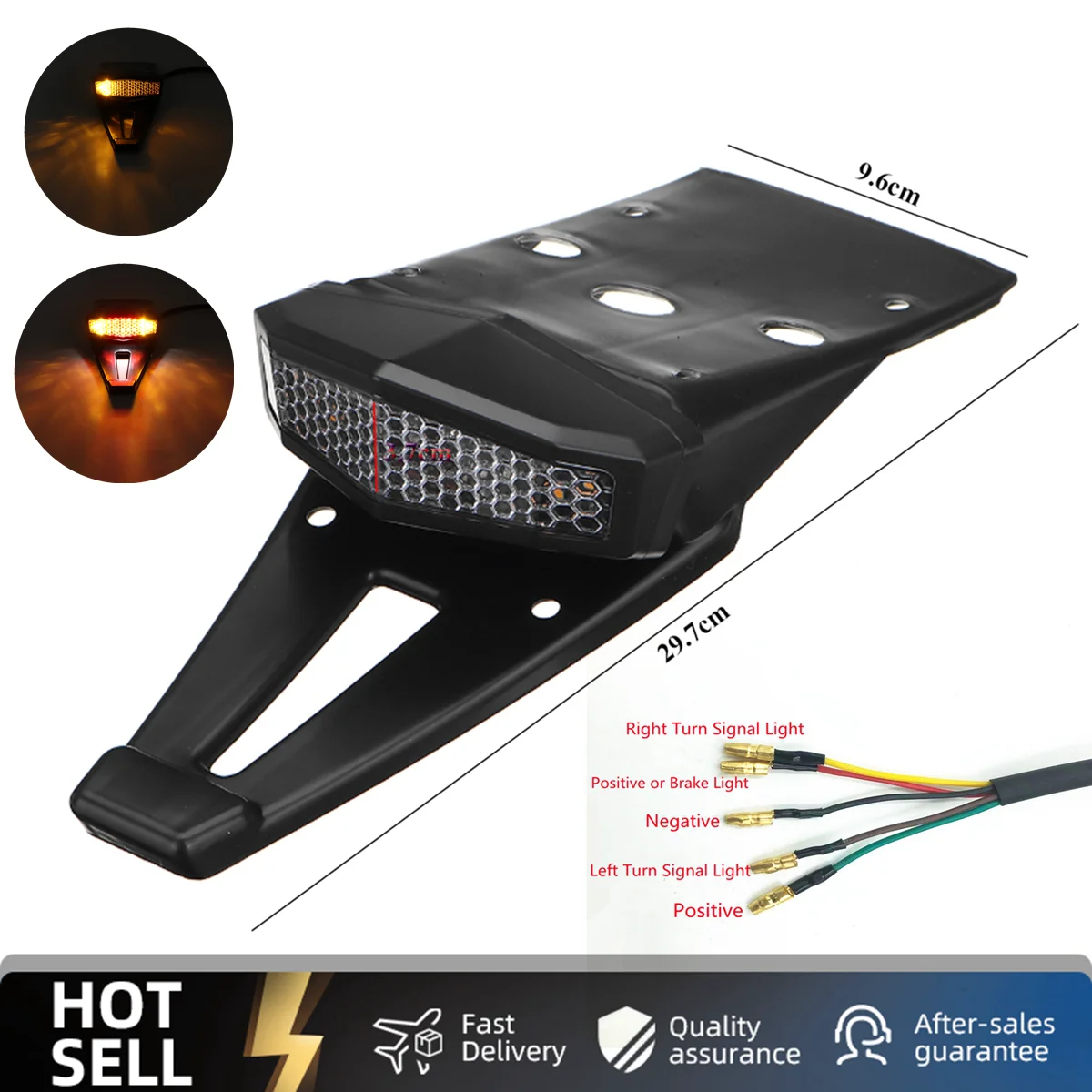 

Motorcycle ATV LED Rear Tail Signal Lamp Universal Turn Signal Light Brake Stop Indicator for Bobber Enduro Dirt Bike