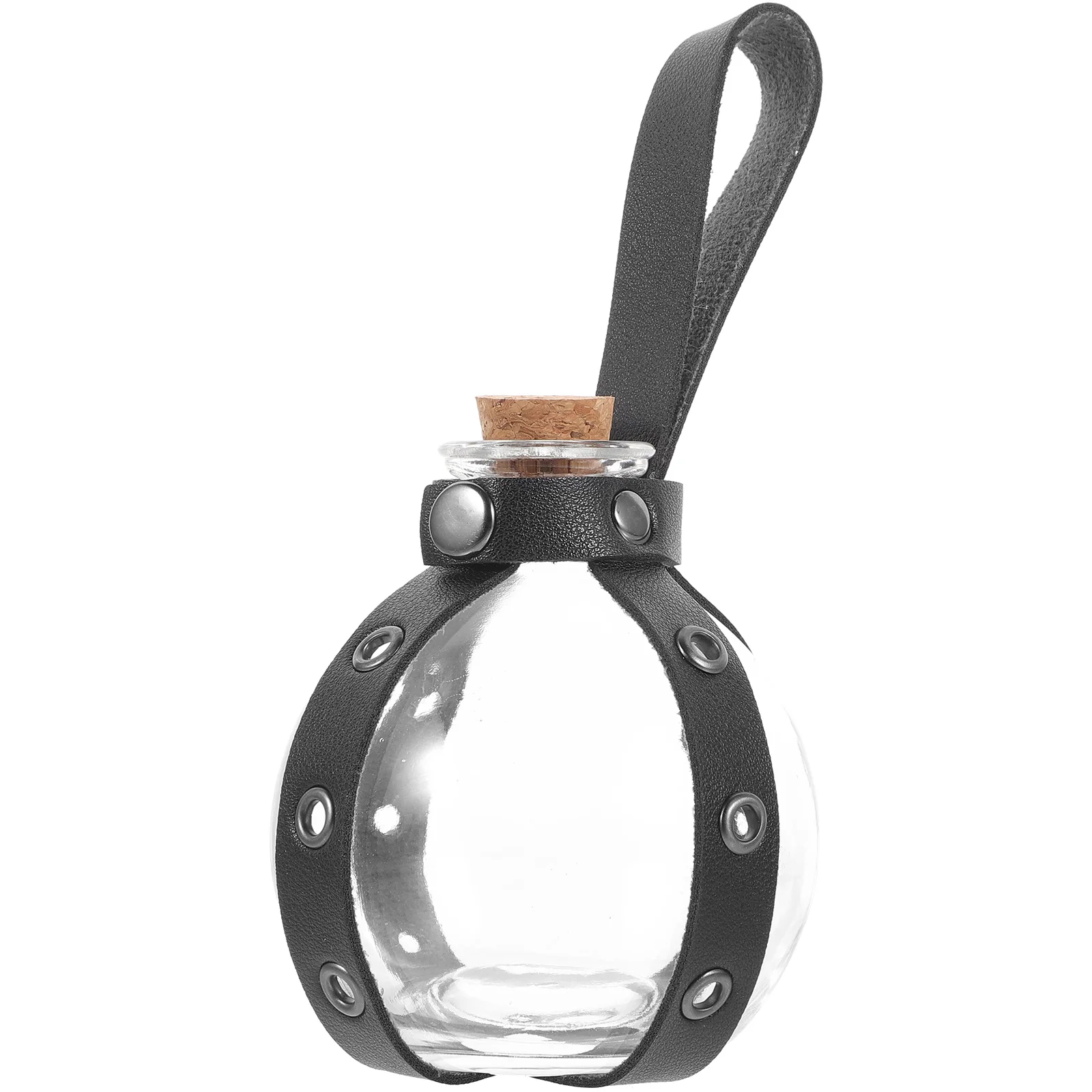 

Small Glass Bottle Round Spherical Bottle Glass Bottle with Holder for Cosplay Stage Performance