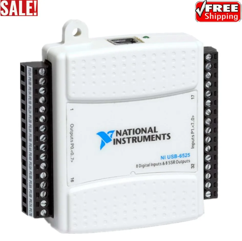 

USB-6525 DAQ USB Data Acquisition Card 779640-01 I/O 8 Inp & 8 SSR Out for NI