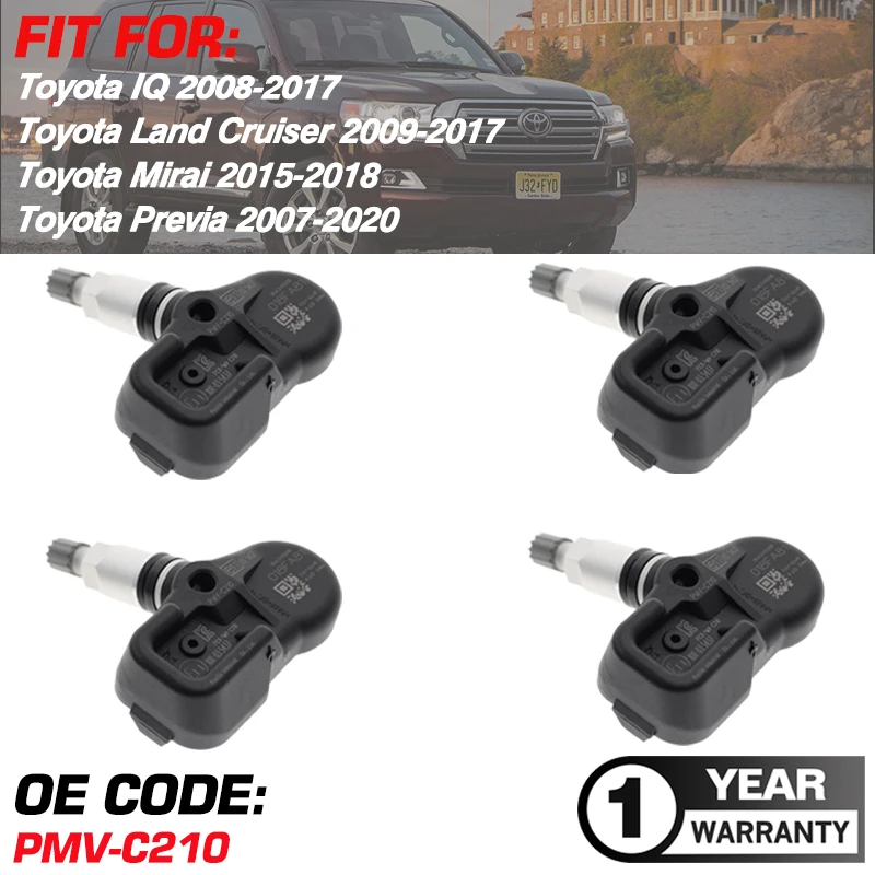 Датчик давления в шинах для Toyota IQ 2008-2017 Land Cruiser 2009-2017 Mirai 2015-2018 433 МГц TPMS