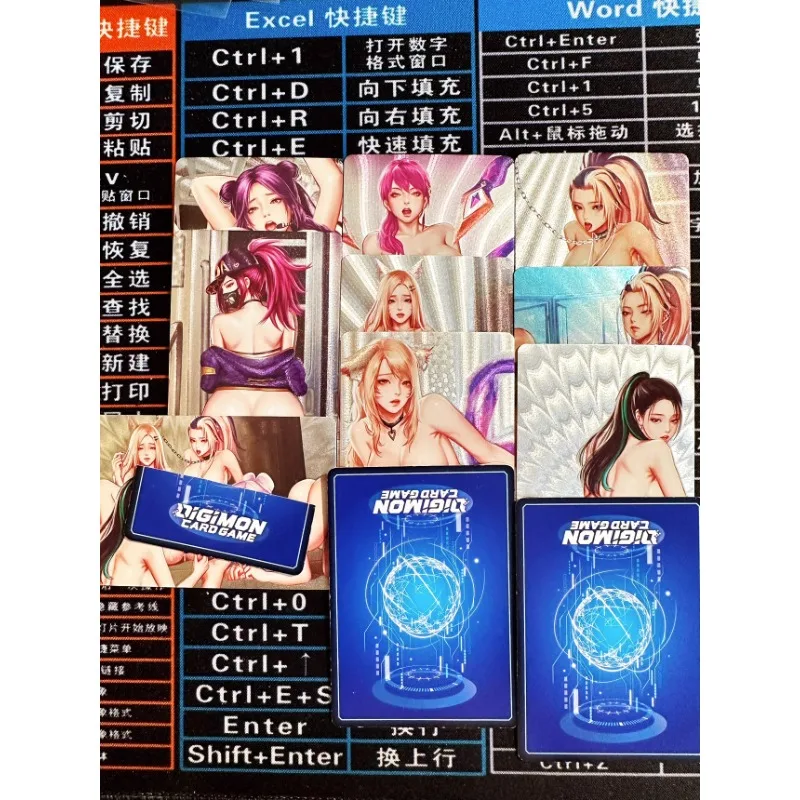 9 шт./компл. Сексуальная карточка 18ACG секс Lol Лига Легенд Flash Cos KDA Ахли Корейская манга красота Аниме игры Коллекционные хобби милый подарок