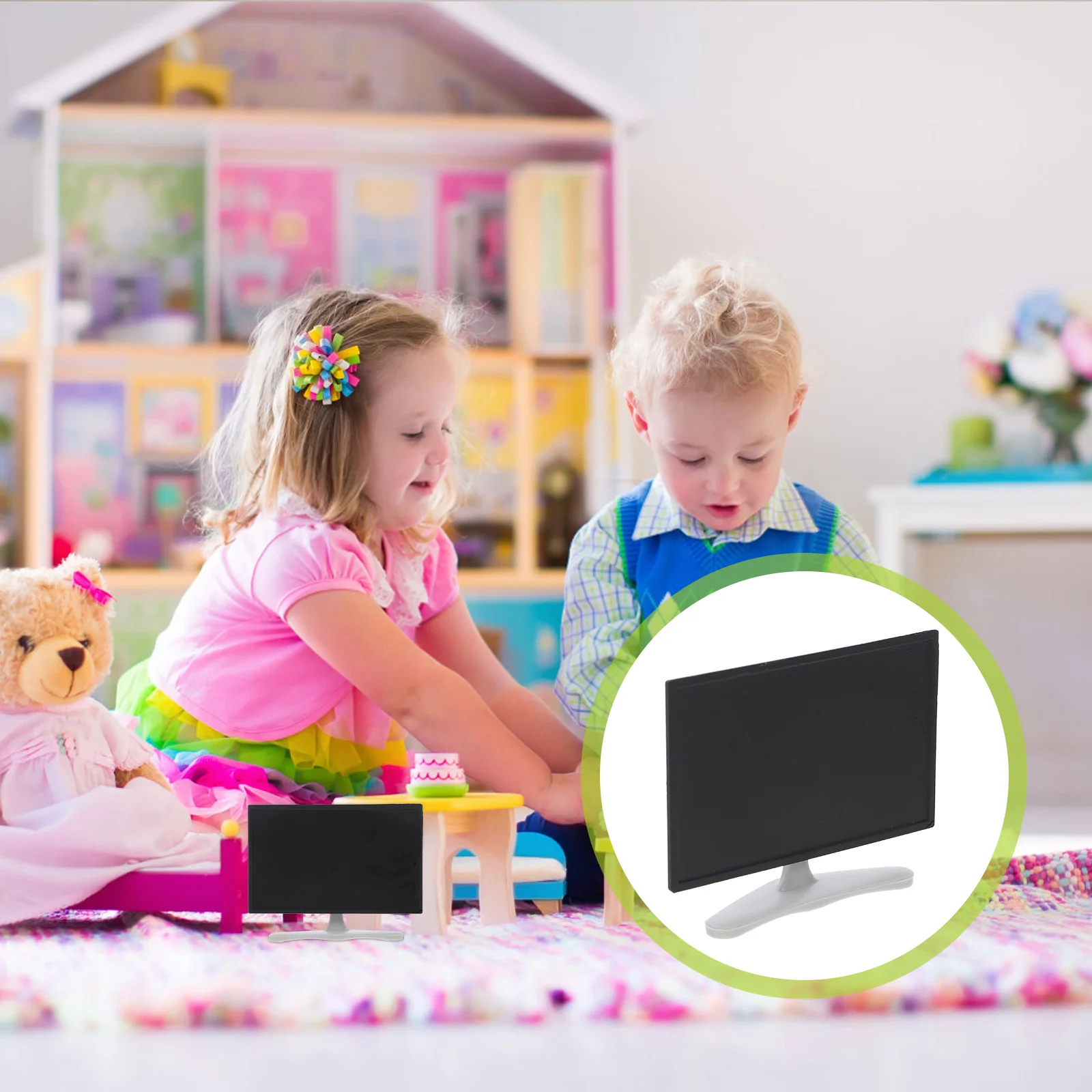 

Simulated Pretend Play Toys Tiny Furniture Mini Adornment Gift Kids Appliance Room Layout Prop