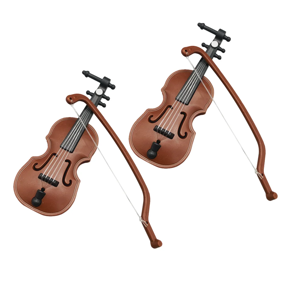 

3 Pcs House Accessories Mini Adornment Toy Miniature Model Ornaments Violin