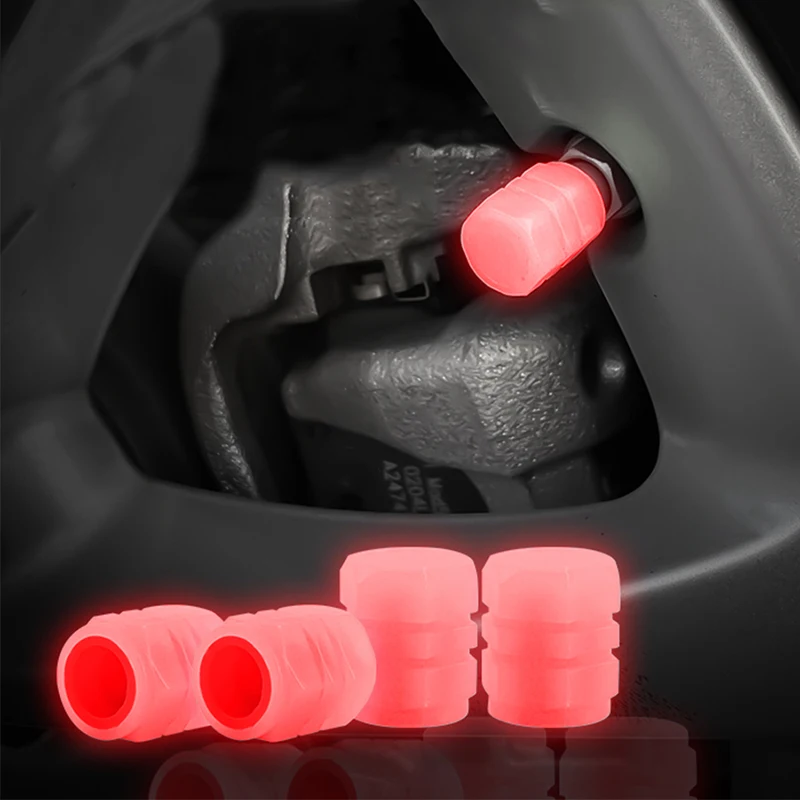 

Universal Fluorescent Luminous Tire Valve Stem Caps Car Tire Valve Caps Car Wheel Hub Glowing Dust-Proof Decorative Covers