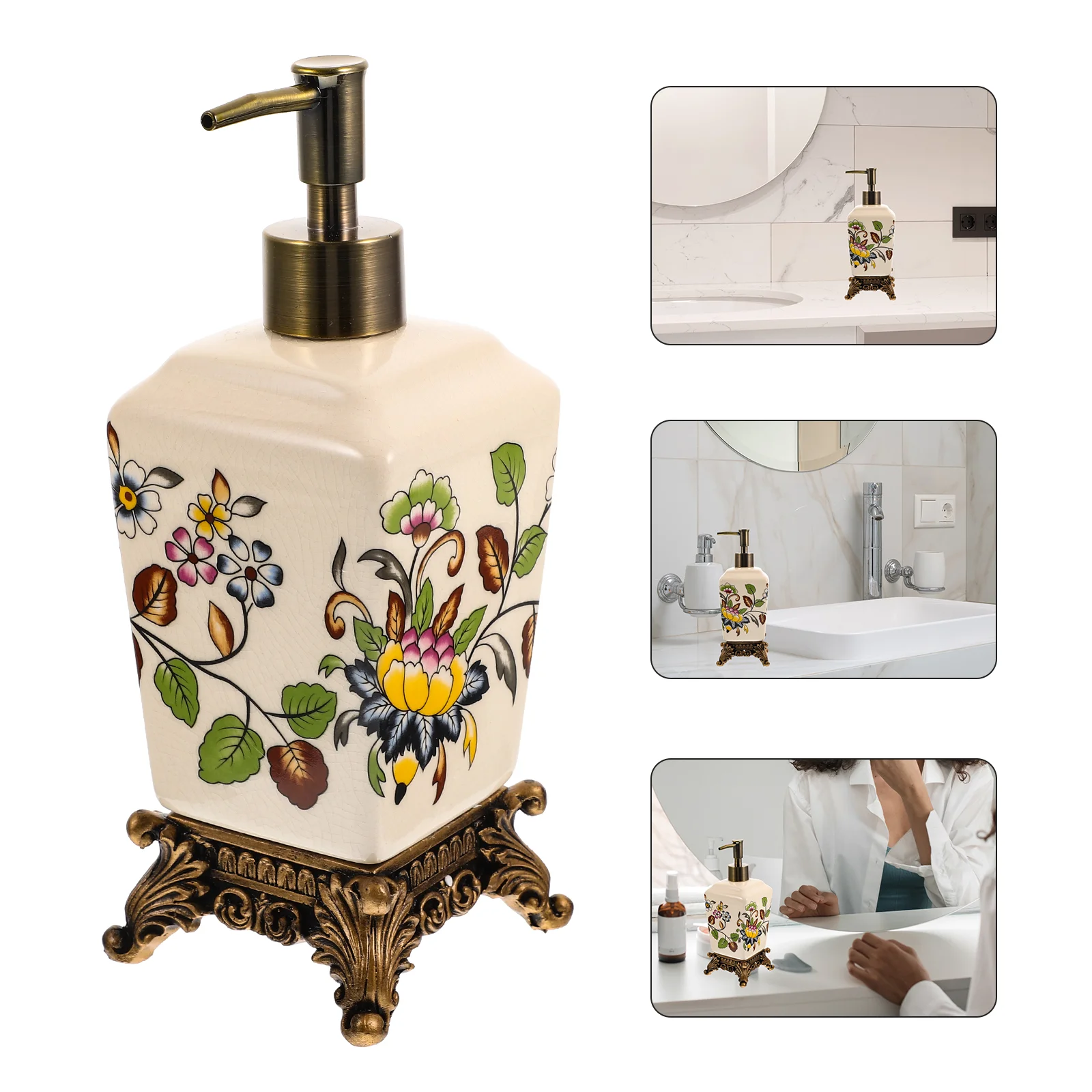 

Bottle Dispenser Soap Lotion Ceramic Shampoo Pump Holder Container Travel Storage Bottles Hand Empty Refillable Dish Liquid