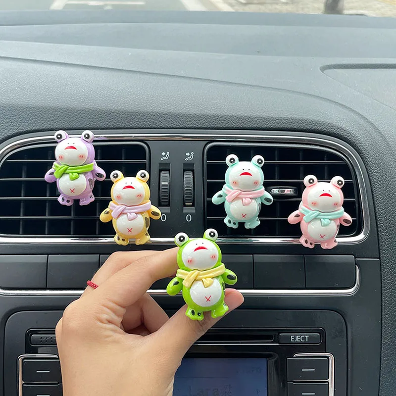 

Cute Frog Car Air Aromatherapy Ornament Outlet Clip Vent Conditioner Fragrance Diffuser Air Freshener Auto Interior Accessories