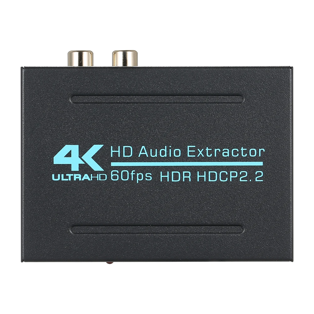 

Аудио экстрактор HD2.0, максимальное разрешение ввода 4K, HD + оптическое волокно + выходные интерфейсы RCA, аудио сигнал без потерь