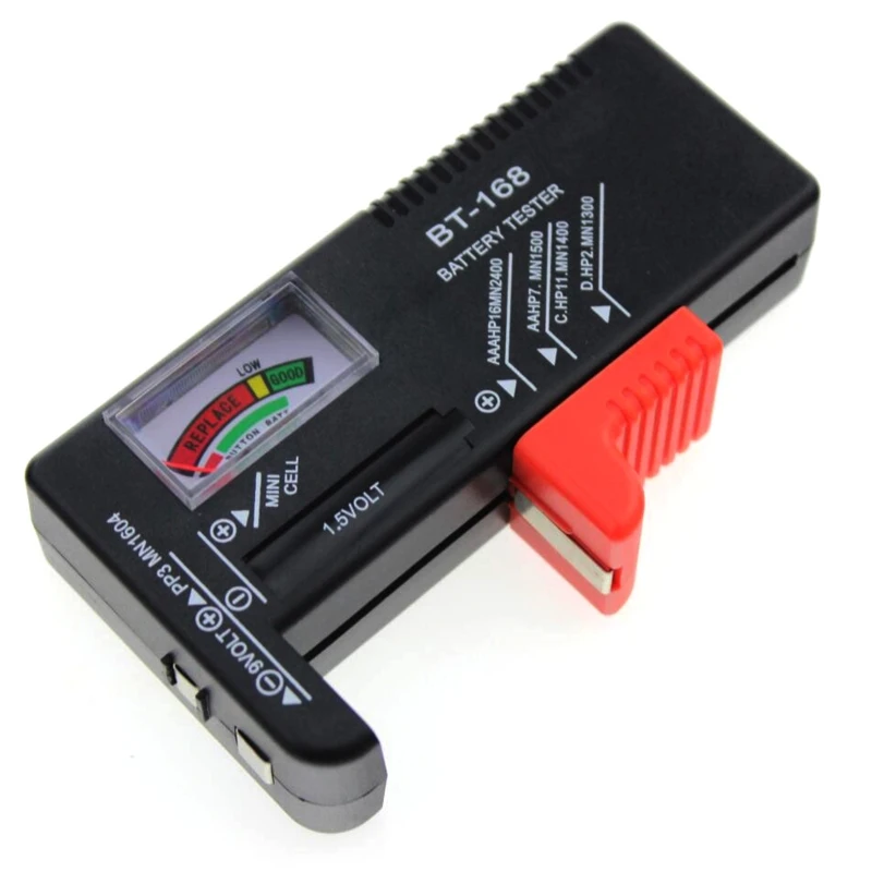 

Universal Battery Checker Battery Tester Capacity Check Tool for AA AAA 9V 1.5V Button Cell Batteries Quickly Determine