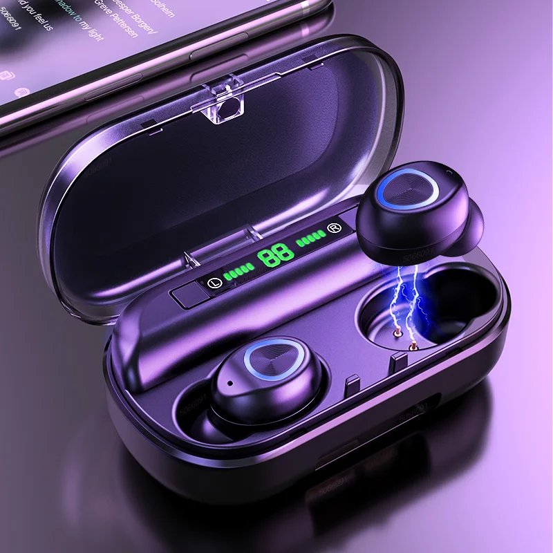 

TWS Bluetooth-наушники с микрофоном и светодиодным дисплеем