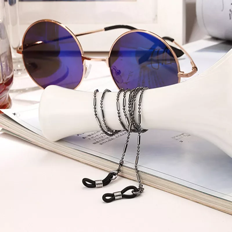 

Fashion Woman Sunglasses Chain Cylinder Bead Chain Anti-Falling Glasses Eyeglasses Cord Necklace