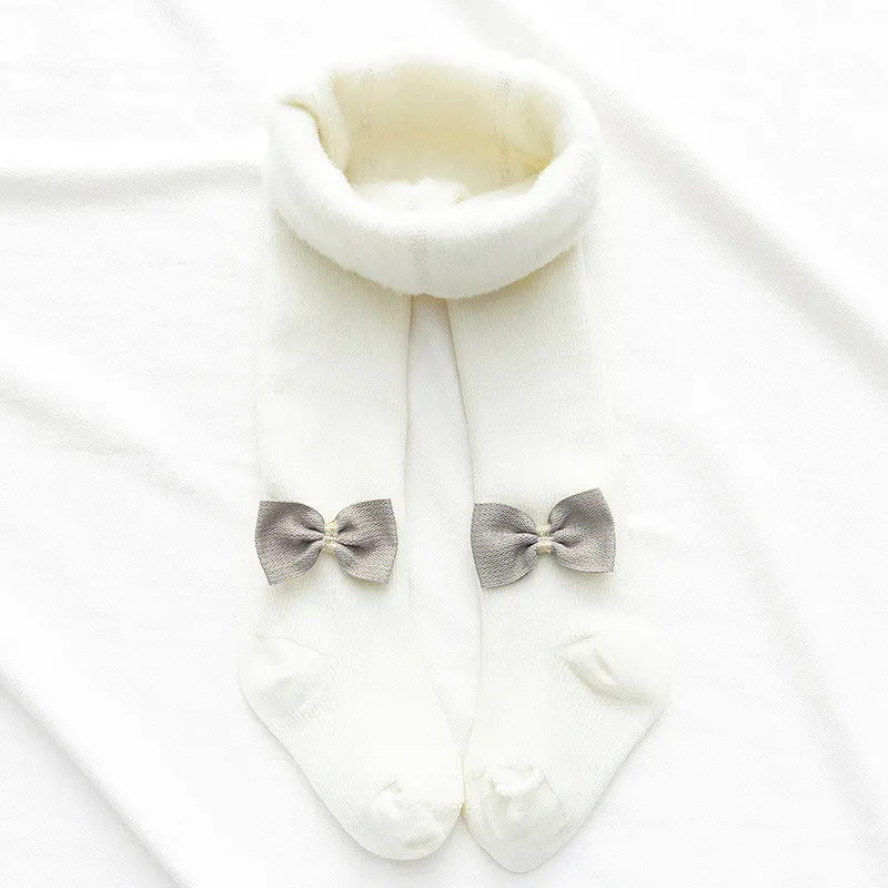 

Autumn Winter Warm Children Bowknot Tights Thicken Thermal Baby Girls Pantyhose Velvet Kids Stocking Pants 6 Months To 10 Years
