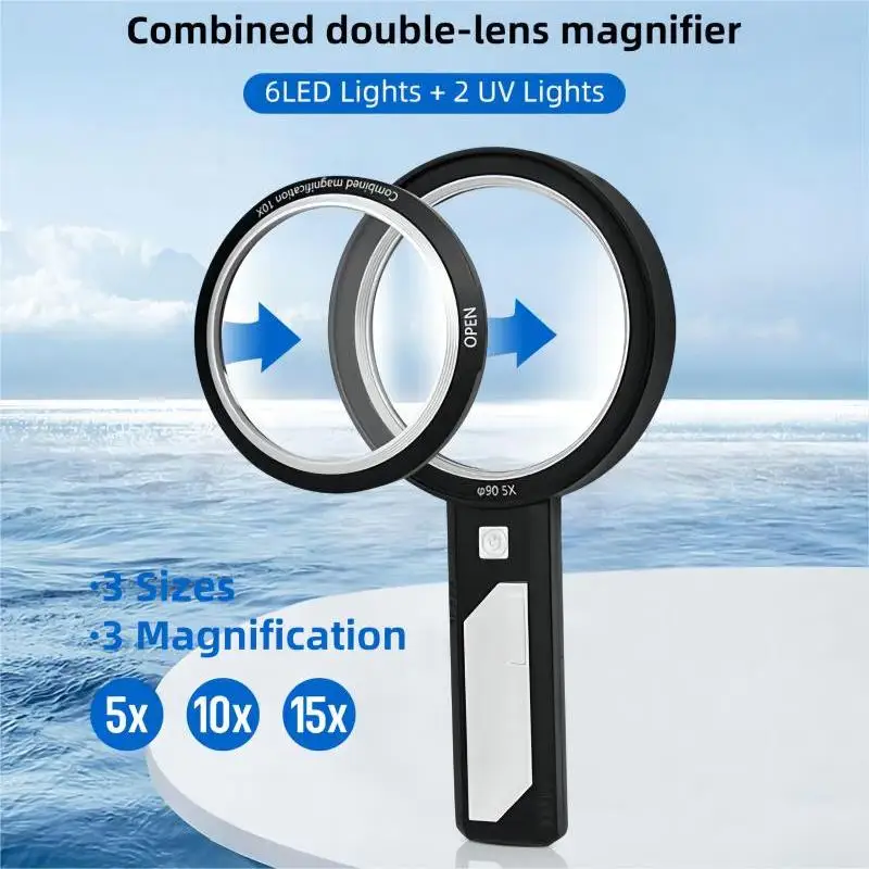 

TOPOPTICAL 20x Professional Handheld Magnifying Glass Antique Jewelry Loupe Portable Metal Reading Magnifiers Stationery Gifts