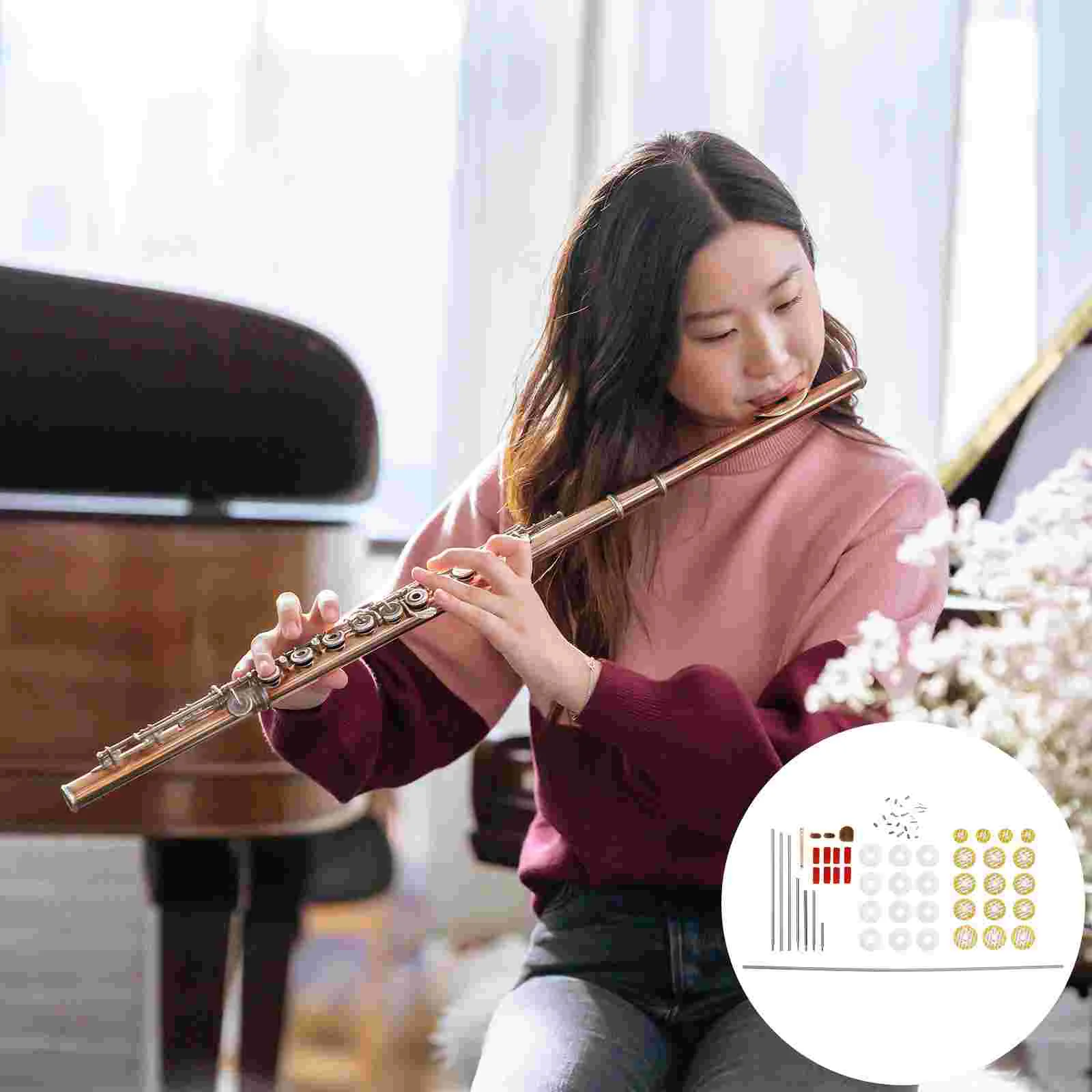 

1 Set Flute Repair Tools Practical Parts Screws Maintaining Parts (Assorted Color)