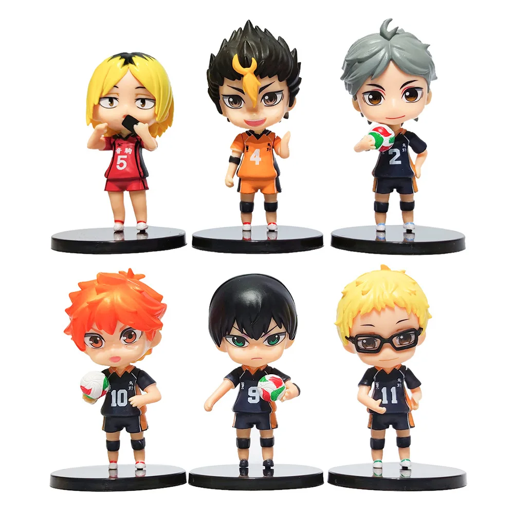

10 см Haikyuu! Фигурка аниме Oikawa Tooru Kozume Kenma, фигурка из ПВХ, модель игрушек Hinata Shoyo, экшн-фигурка Kei Tsukishima 6 шт./компл.
