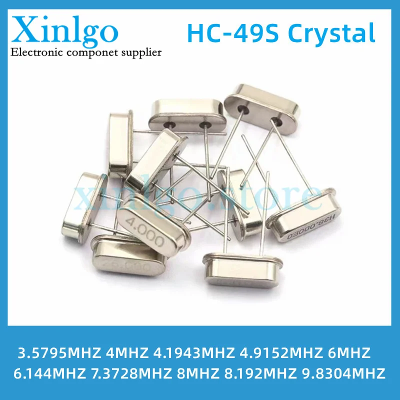 

10pcs HC-49S quartz crystal unit crystal DIP 3.5795MHZ 4MHZ 4.1943MHZ 4.9152MHZ 6MHZ 6.144MHZ 7.3728MHZ 8M 8.192MHZ