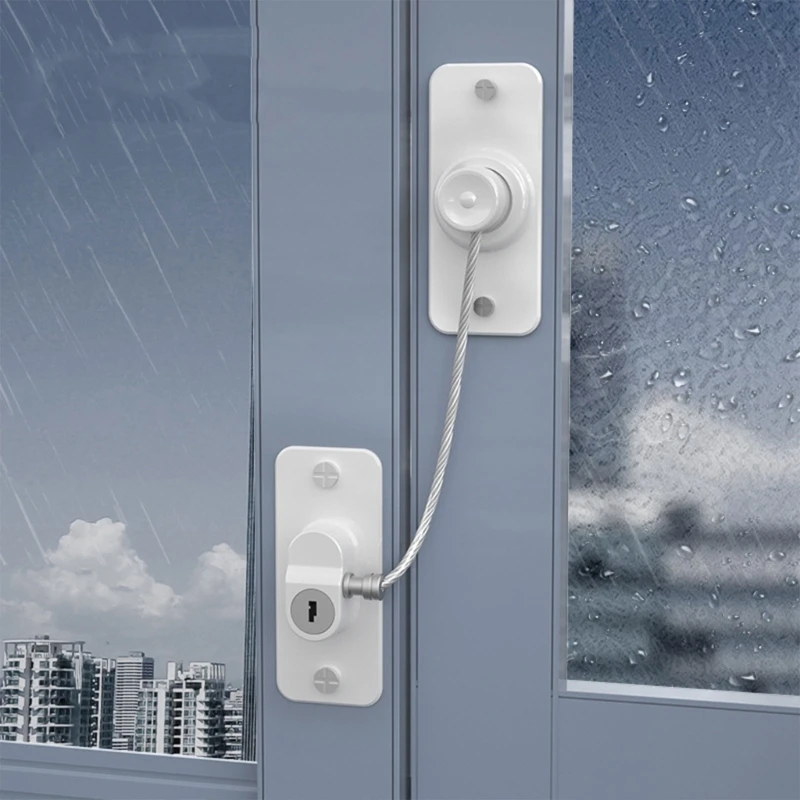 

Refrigerator Lock Fridge Lock Child/Babies Proofing Lock for Cabinets Closets Drawer Easy Installation & Use White/Black