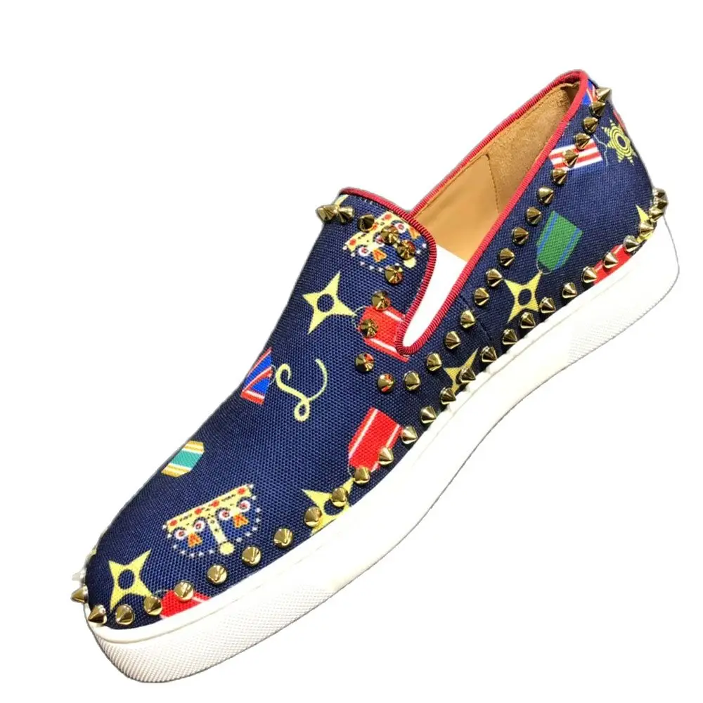 Туфли мужские/женские из натуральной кожи Роскошные с низким верхом и красной