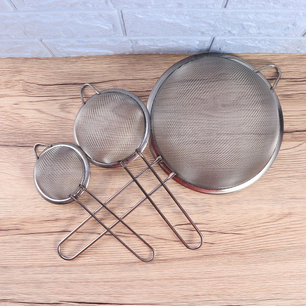 

3 Pcs Food Sieve Strainer Kitchen Tools Mesh Strainers Steinless Steel Soy Milk